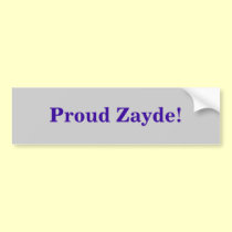 Proud Zayde! bumper stickers