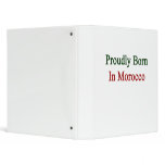 Proudly Born In Morocco Binder