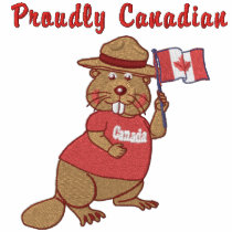 Proudly Canadian Beaver embroidered shirts