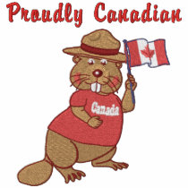 Proudly Canadian Beaver embroidered shirts