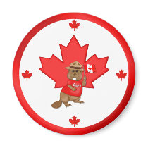 Proudly Canadian Beaver Fridge Magnets