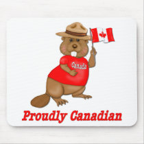 Proudly Canadian Beaver mousepads by CanadianGear Proudly Canadian Beaver mousepads
