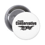 Proudly Conservative with Eagle Pinback Buttons