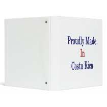 Proudly Made In Costa Rica Binder