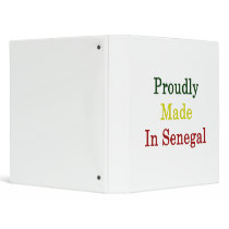 Proudly Made In Senegal Vinyl Binder