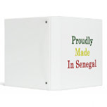 Proudly Made In Senegal Vinyl Binder