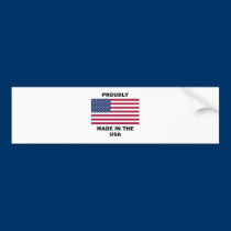 Proudly Made In The USA bumper stickers