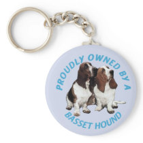 Proudly Owned by a Basset Hound Key Chain