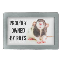 Proudly Owned by Rats belt buckles