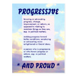 PROUDLY PROGRESSIVE postcard postcards