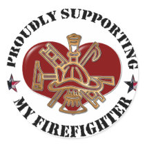 Proudly Supporting My Firefighter stickers by FirefighterGiftShop Proudly Supporting My Firefighter stickers