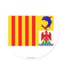 Provence-Alpes-Côte-d'Azur flag Round Stickers