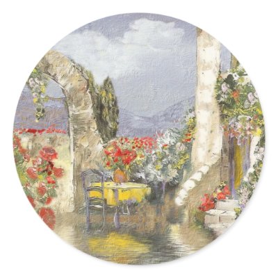 Provence Round Stickers by FairyWoods