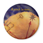 Proverb in Medieval Style, Acrylic Painting Fridge Magnet