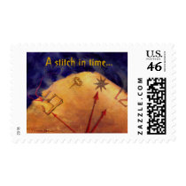 Proverb in Medieval Style, Acrylic Painting postage by Artist_Lenora Proverb in Medieval Style, Acrylic Painting postage