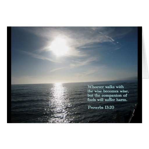 Proverbs 13:20  Sunset Card