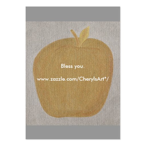 Proverbs 25:11, A word fitly spoken, apple cards Business Card (back side)