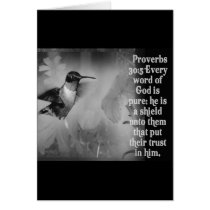 Proverbs 30:5 BIBLE SCRIPTURE with Hummingbird cards by scriptures Proverbs 30:5 BIBLE SCRIPTURE with Hummingbird cards