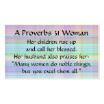 Proverbs 31 Woman  Mom Calling Card Madras Plaid Business Card Templates