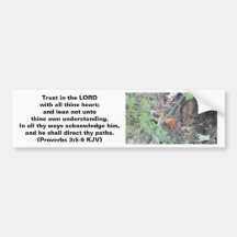 Proverbs 3:5-6 bumper stickers
