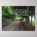 Proverbs 3:5-6 Christian Bible Verse Poster posters