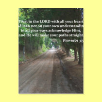 Proverbs 3:5-6 Christian Bible Verse Poster postcards by tshirts4christians Proverbs 3:5-6 Christian Bible Verse Poster postcards