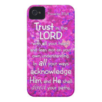 Proverbs 3:5-6 Trust in the Lord Bible Verse Quote Case-mate Iphone 4 Case