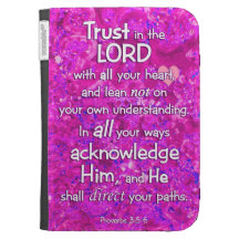 Proverbs 3:5-6 Trust in the Lord Bible Verse Quote Kindle Folio Case