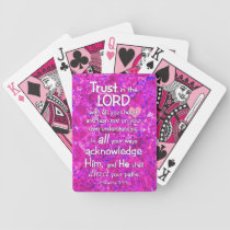 Proverbs 3:5-6 Trust in the Lord Bible Verse Quote playing cards