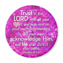 Proverbs 3:5-6 Trust in the Lord Fridge Magnets