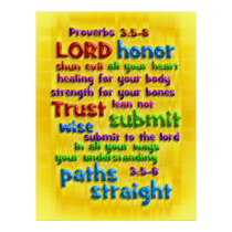 Proverbs 3:5-8 Yellow Foil posters by word_clouds Proverbs 3:5-8 Yellow Foil posters