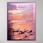 Proverbs 8:27-29 I was there Bible POSTER PRINT