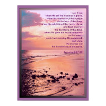 Proverbs 8:27-29, I was there... POSTER PRINT by RanchLady Proverbs 8:27-29, I was there... POSTER PRINT