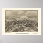 Providence, RI Panoramic Map - 1896 Posters
