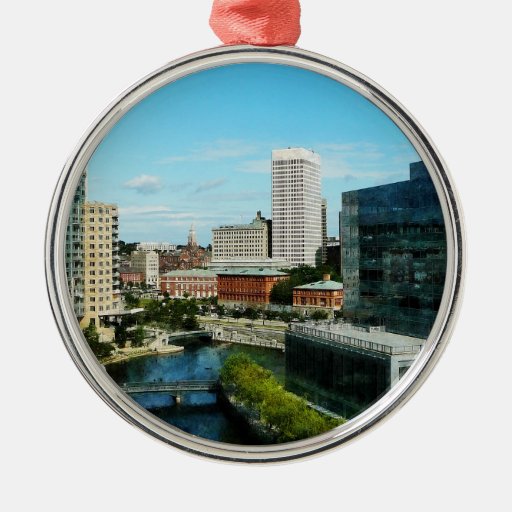 Providence RI Skyline Christmas Tree Ornament