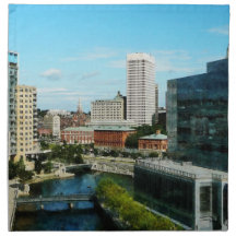 Providence RI Skyline Napkins