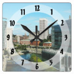 Providence RI Skyline Square Wall Clock