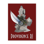 providence skyline w/ sail postcards