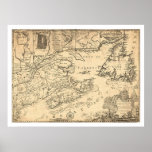 Province of Nova Scotia Canada Map 1776 posters