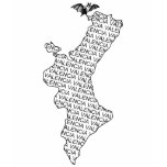 Province Valencia Bat Black t-shirts