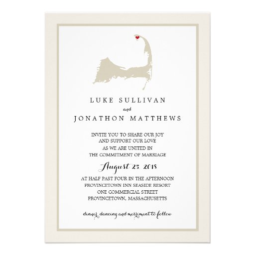 Provincetown Cape Cod | Wedding Invitation