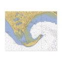 Provincetown MA Harbor Chart Postcard