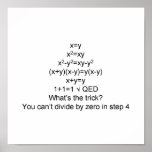 Proving 1+1=1 print