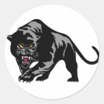 Prowling Panther Round Stickers