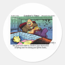 Prozac Time Over Funny Gifts & Collectibles Sticker