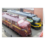 PRR E8A 5809 and ERIE E8A 833 at Steamtown Cards