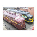 PRR E8A 5809 and ERIE E8A 833 at Steamtown postcards by stanrail PRR E8A 5809 and ERIE E8A 833 at Steamtown postcards