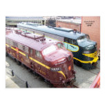 PRR E8A 5809 and ERIE E8A 833 at Steamtown Postcard