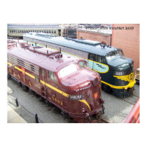 PRR E8A 5809 and ERIE E8A 833 @ Steamtown posters