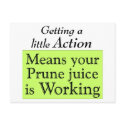 Prune juice postcards